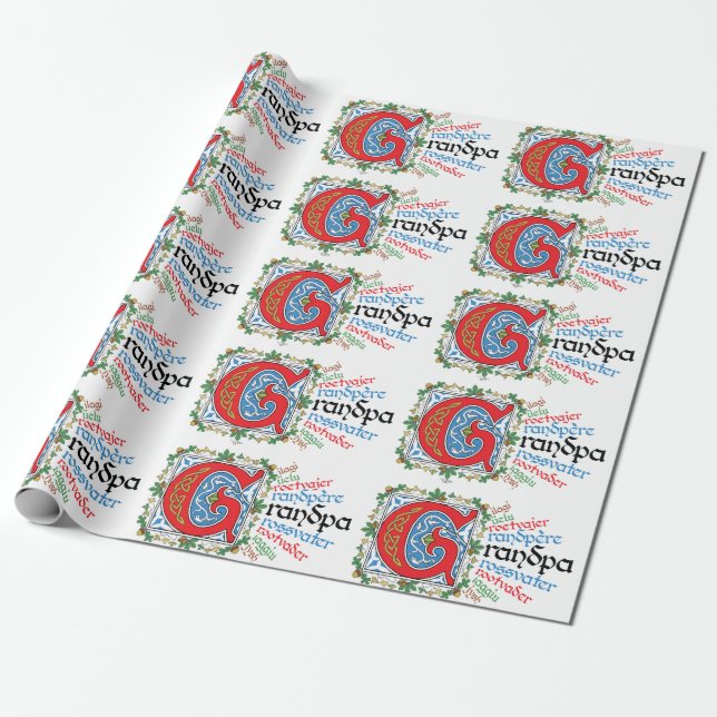 G is for Grandpa Wrapping Paper (Unrolled)