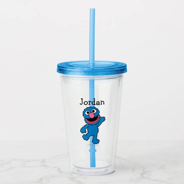 G is for Grover | Add Your Name Acrylic Tumbler (Front)