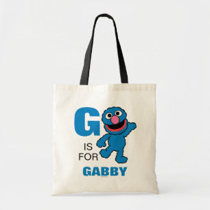 G is for Grover   Add Your Name Tote Bag