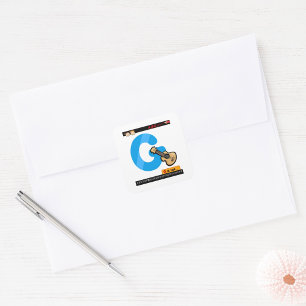 G Is For Guitar Square Sticker