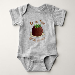 G is for Gulab Jamun Mithai Pakistani Indian Sweet Baby Bodysuit