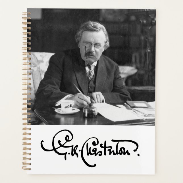 G. K. Chesterton at Work Notebook Planner (Front)