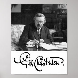 G. K. Chesterton at Work Poster