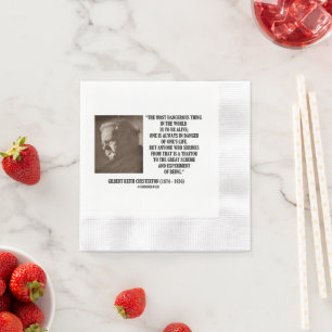 G.K. Chesterton Great Scheme Experiment Of Being Napkin