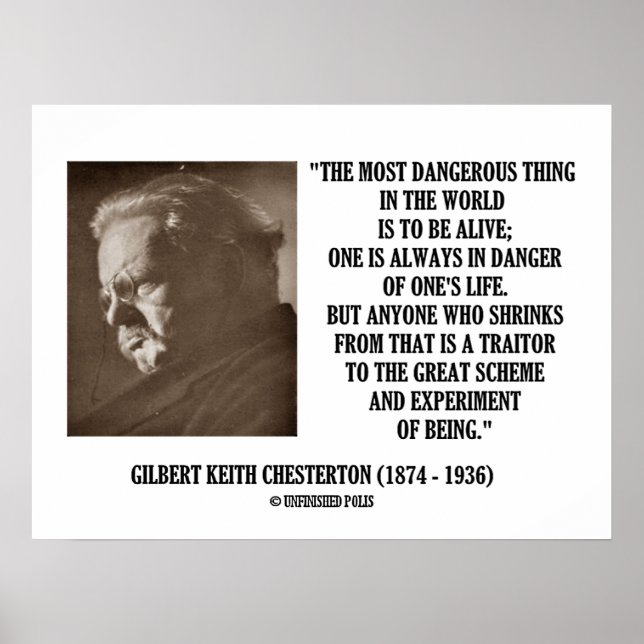 G.K. Chesterton Great Scheme Experiment Of Being Poster (Front)