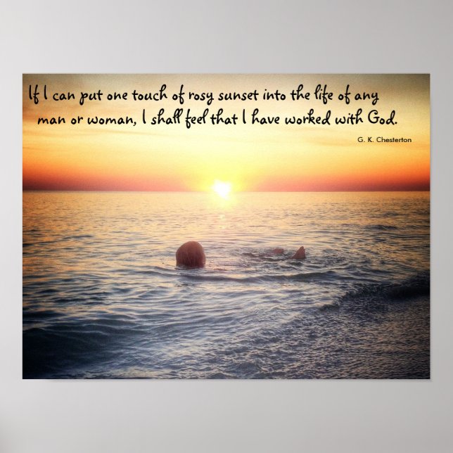 G. K. Chesterton quote about sunset- poster (Front)