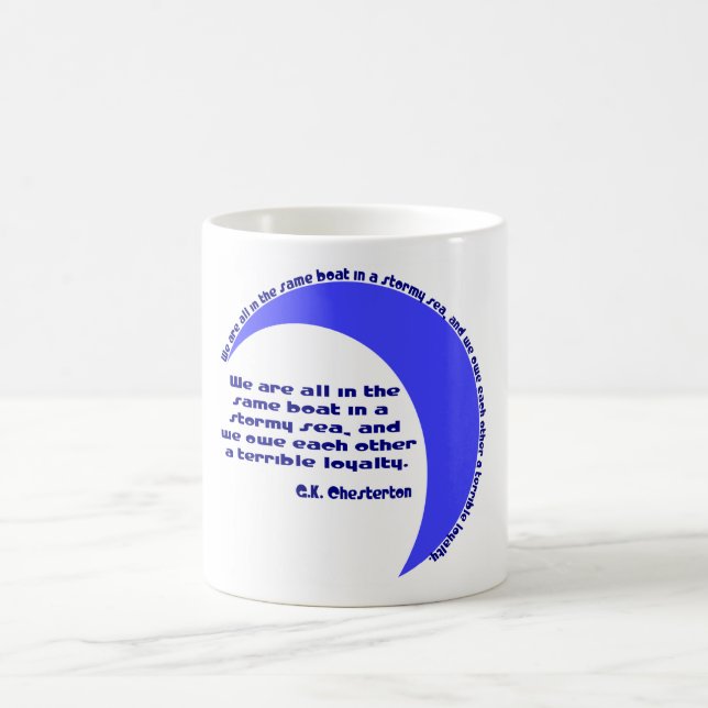 G. K. Chesterton Stormy Sea Coffee Mug (Center)