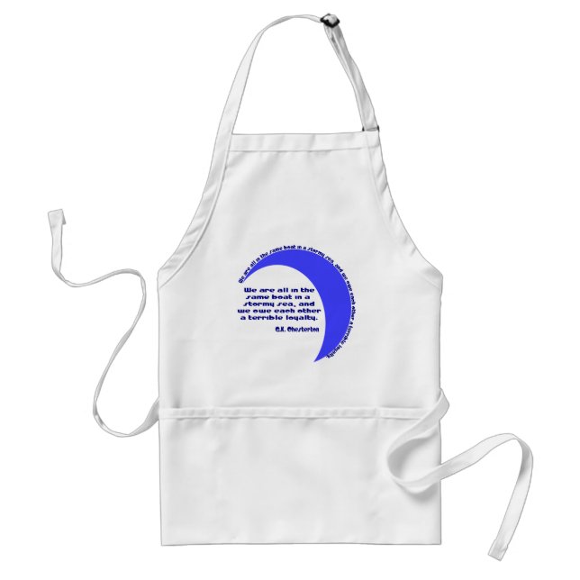 G. K. Chesterton Stormy Sea Standard Apron (Front)