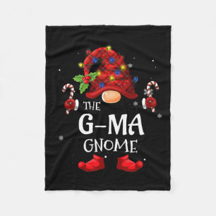 G-ma Gnome Matching Christmas Pjs For Family  Fleece Blanket