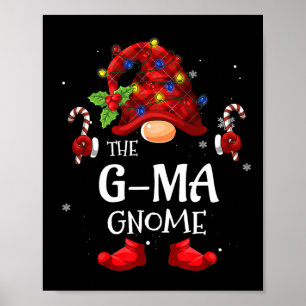 G-ma Gnome Matching Christmas Pjs For Family  Poster