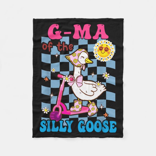 G Ma Of The Silly Goose First Birthday Family Matc Fleece Blanket (Front)