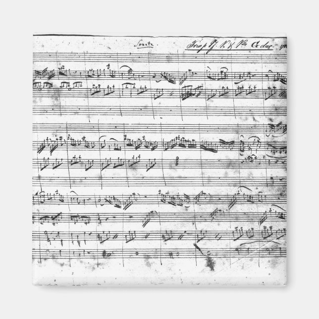 G major for violin, harpsichord and violoncello 2 magnet (Front)