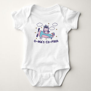 G-Ma's Co-Pilot - Unicorn Aeroplane Baby Bodysuit