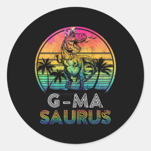 G-masaurus Dinosaur G-ma Saurus Family Matching Ti Classic Round Sticker