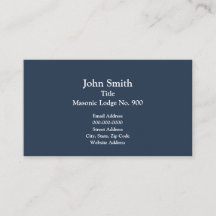 G Masonic Business Card