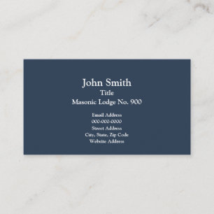 G Masonic Business Card