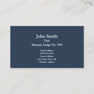 G Masonic Business Card