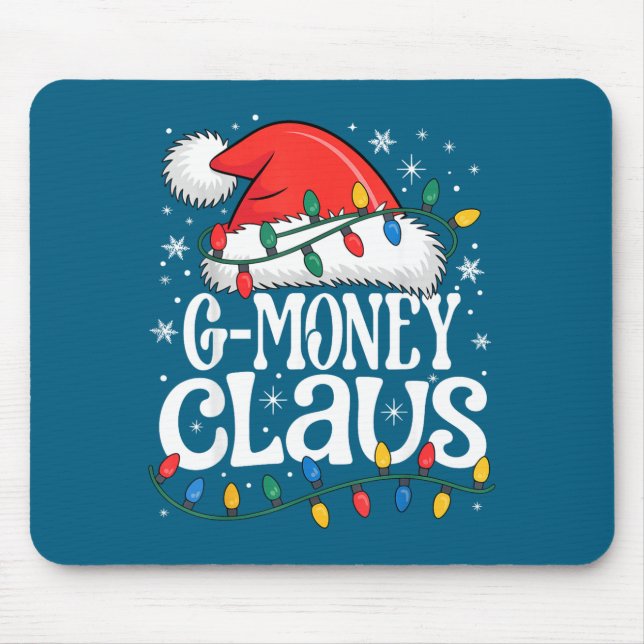G-money Claus Funny Xmas Christmas Grandma Holiday Mouse Mat (Front)