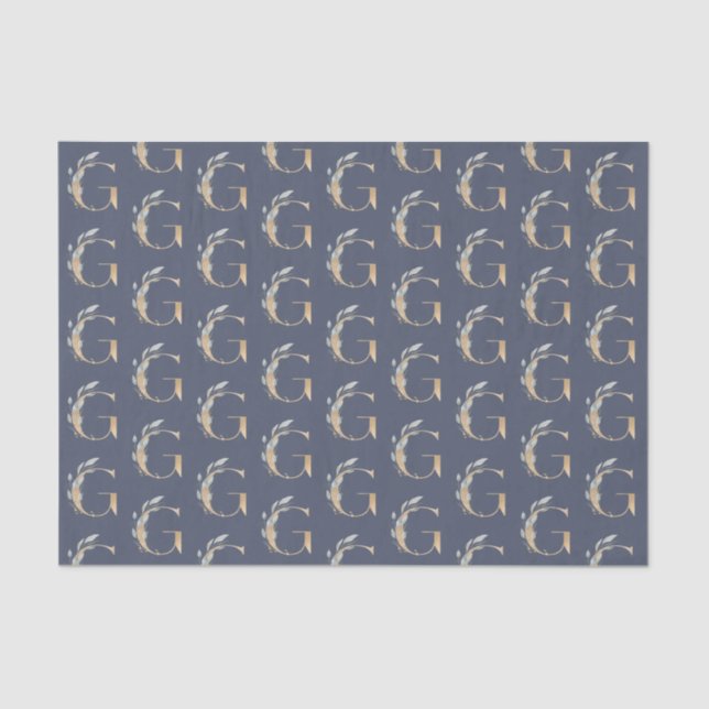 G Monogram Floral Tissue Paper (Front)