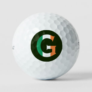 G Monogram overlaid on Irish Flag tpv1 gbcnt Golf Balls