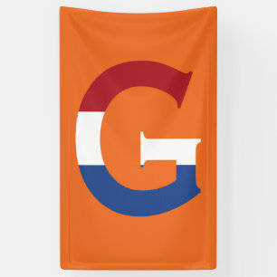 G Monogram overlaid on NLD flag on or bnrcnt Banner
