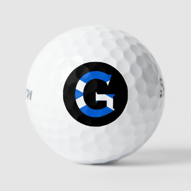 G Monogram overlaid on Scottish Flag ssf gbcnt Golf Balls (Front)