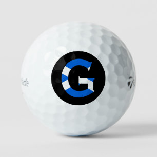 G Monogram overlaid on Scottish Flag tmtp5 gbcnt Golf Balls
