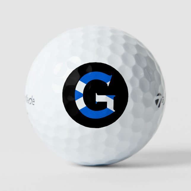 G Monogram overlaid on Scottish Flag tmtp5 gbcnt Golf Balls (Front)