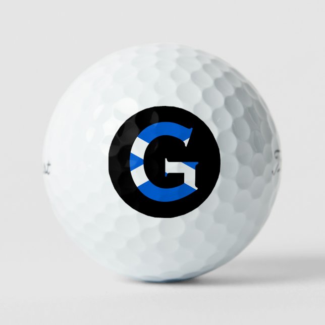G Monogram overlaid on Scottish Flag tpv1 gbcnt Golf Balls (Front)