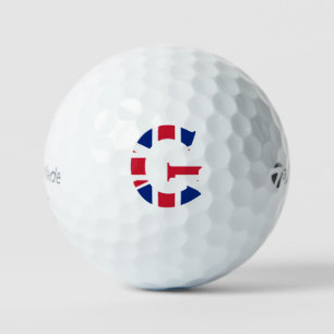 G Monogram overlaid on Union Jack Flag tmtp5 gbcnt Golf Balls