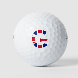 G Monogram overlaid on Union Jack Flag wu gbcnt Golf Balls