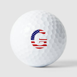 G Monogram overlaid on USA Flag va gbcnt Golf Balls