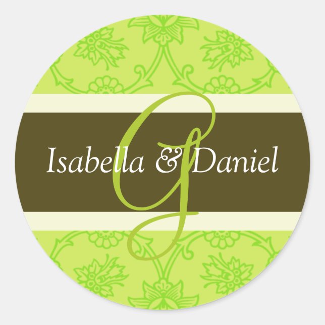 G Monograms For Wedding Invitation Seals (Front)