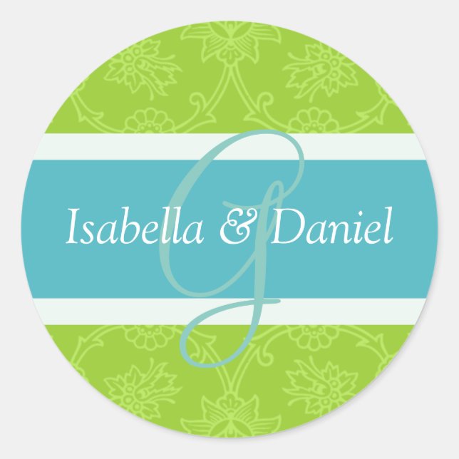 G Monograms For Wedding Invitation Seals (Front)