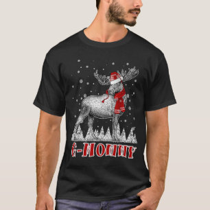 G Mummy Moose Wear Santa Hat Matching Christmas Co T-Shirt