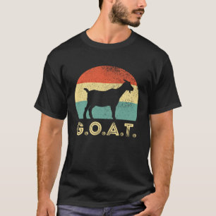 G O A Goat Greatest Of All Time Goat Goat Dad T-Shirt