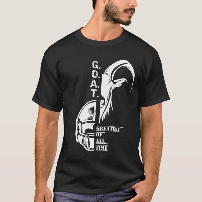 G.O.A.T. American Football College Team Champion S T-Shirt (Front)