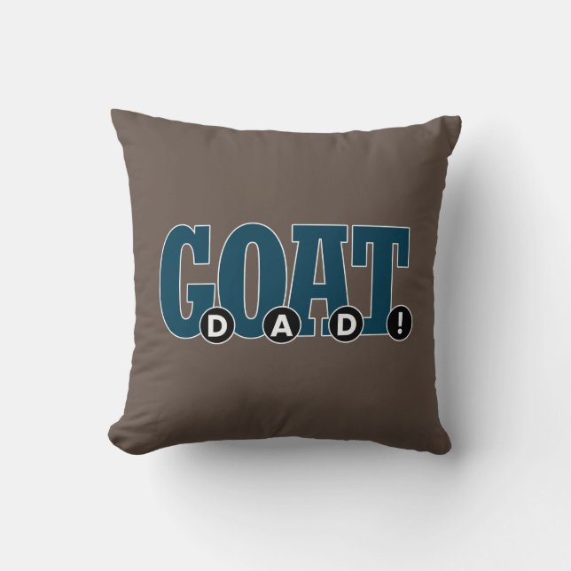 "G.O.A.T. DAD!" For Dad Graphic Print Cushion (Front)