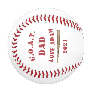 G.O.A.T. Dad Monogramed Baseball