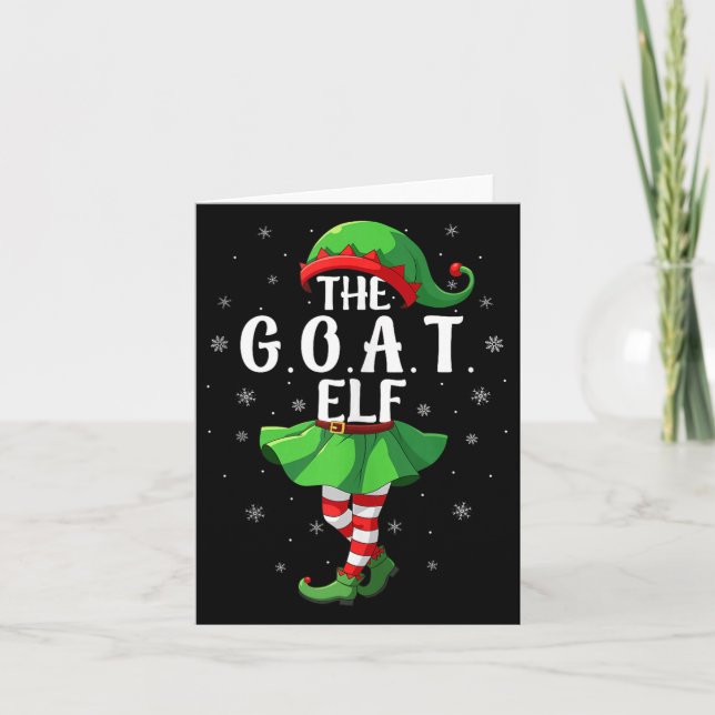 G.o.a.t Elf Christmas Girls Women Elf Squad Xmas F Card (Front)