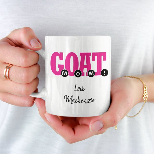 G.O.A.T. MOM! - Cute For Mum Graphic Print Coffee Mug (Creator Uploaded)