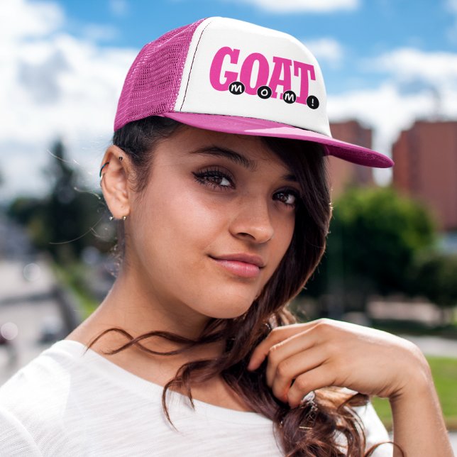G.O.A.T. MOM! - Cute For Mum Graphic Print Trucker Hat (Creator Uploaded)