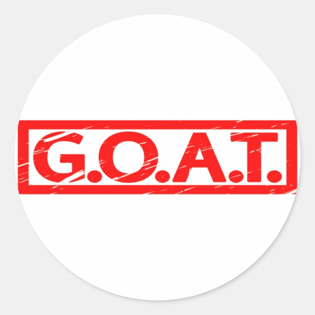 G.O.A.T. Stamp Classic Round Sticker (Front)