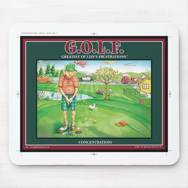 G.O.L.F. GREATEST OF LIFE'S FRUSTRATIONS MOUSE MAT (Front)