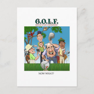 G.O.L.F. GREATEST OF LIFE'S FRUSTRATIONS POSTCARD
