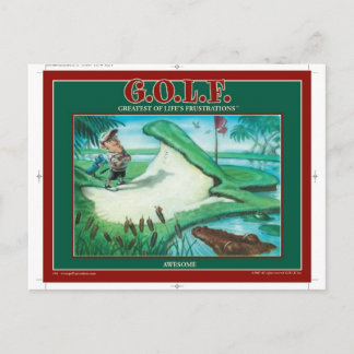 G.O.L.F. GREATEST OF LIFE'S FRUSTRATIONS POSTCARD
