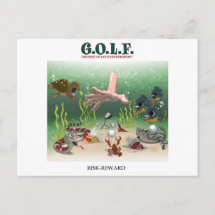 G.O.L.F. GREATEST OF LIFE'S FRUSTRATIONS POSTCARD