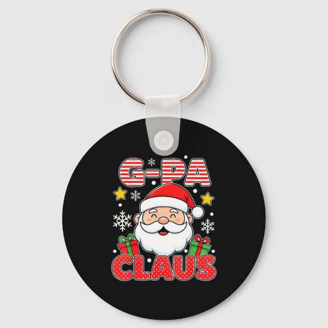 G-pa Claus Shirt Group Matching Family Christmas  Key Ring (Front)