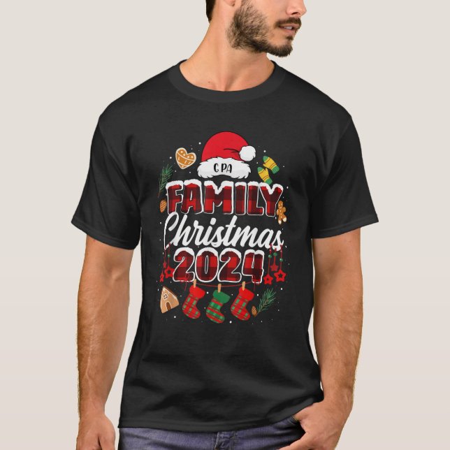 G Pa Family Matching Christmas 2024 Santa Squad El T-Shirt (Front)