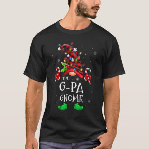 G-pa Gnome Buffalo Plaid Matching Family Christmas T-Shirt